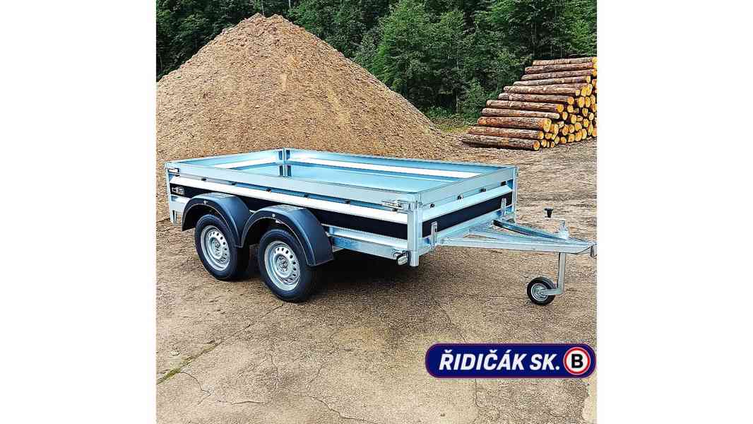 NOVÝ přívěsný vozík 2,65m x1,30, řidičák B, DPH - foto 1