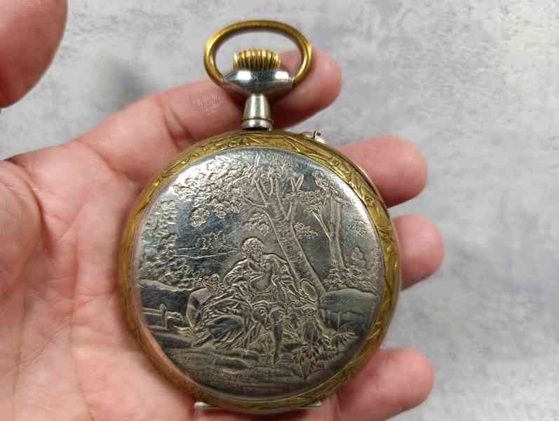 Obrovské 67mm kapesní hodinky Régulatéur, 192g! - foto 14