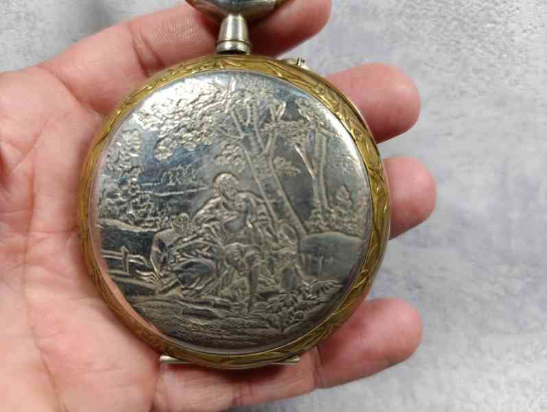 Obrovské 67mm kapesní hodinky Régulatéur, 192g! - foto 15