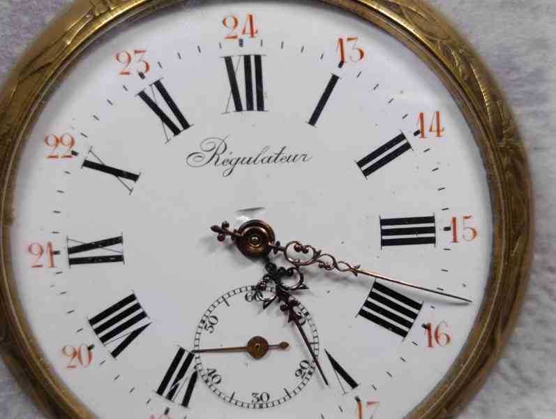 Obrovské 67mm kapesní hodinky Régulatéur, 192g! - foto 20