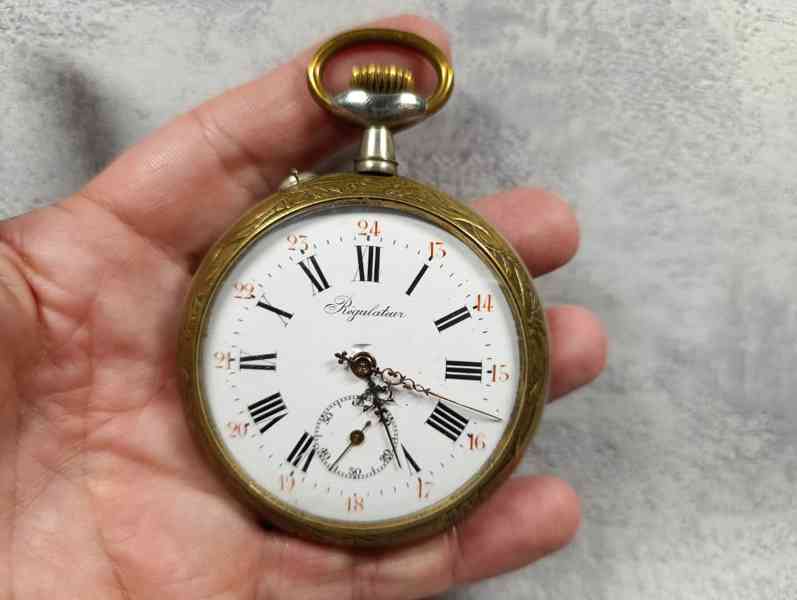 Obrovské 67mm kapesní hodinky Régulatéur, 192g! - foto 13