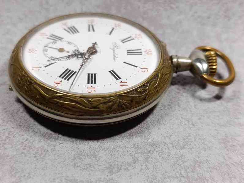Obrovské 67mm kapesní hodinky Régulatéur, 192g! - foto 9