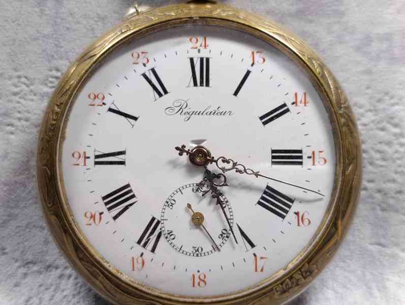 Obrovské 67mm kapesní hodinky Régulatéur, 192g! - foto 2