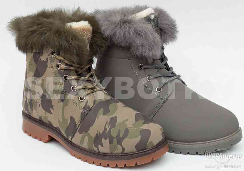 Zimní maskáčové, šedé Farmářky Workerky vel. 36,37,38,39,40 - foto 1