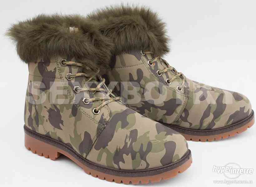 Zimní maskáčové, šedé Farmářky Workerky vel. 36,37,38,39,40 - foto 2