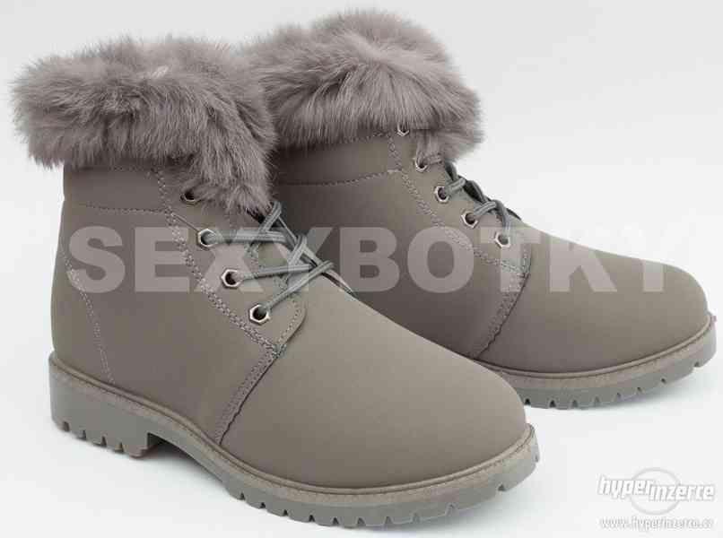 Zimní maskáčové, šedé Farmářky Workerky vel. 36,37,38,39,40 - foto 3