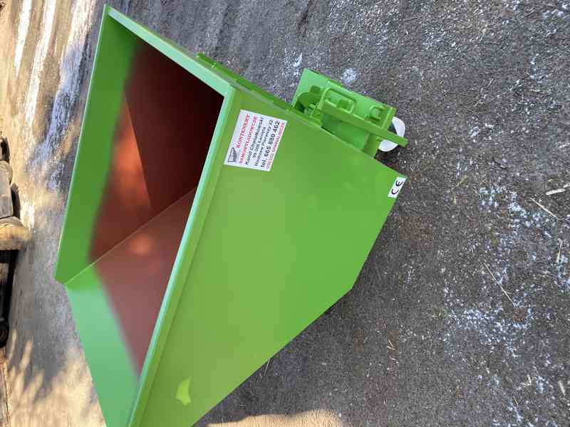 Odpadkový kontejner, kolébka, násypka, 1 m3 kontejner - foto 3