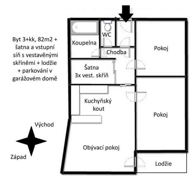 Pronájem 3+kk, 82m2 (park.+lodžie) (Kristiánov, ul. Tyršova) - foto 21
