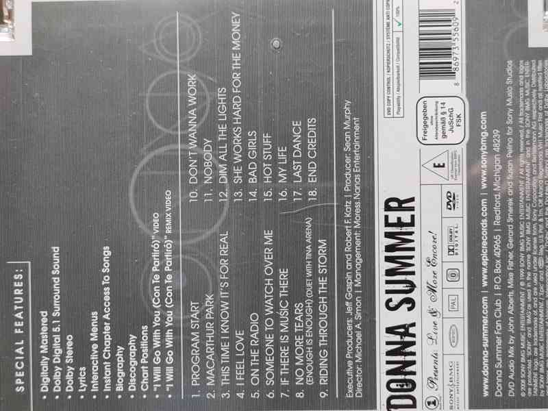 DVD - DONNA SUMMER / Live And More Encore - foto 2