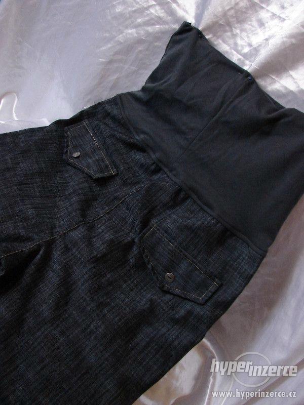 Těhotenské harémové kalhoty džíny elastické - foto 3