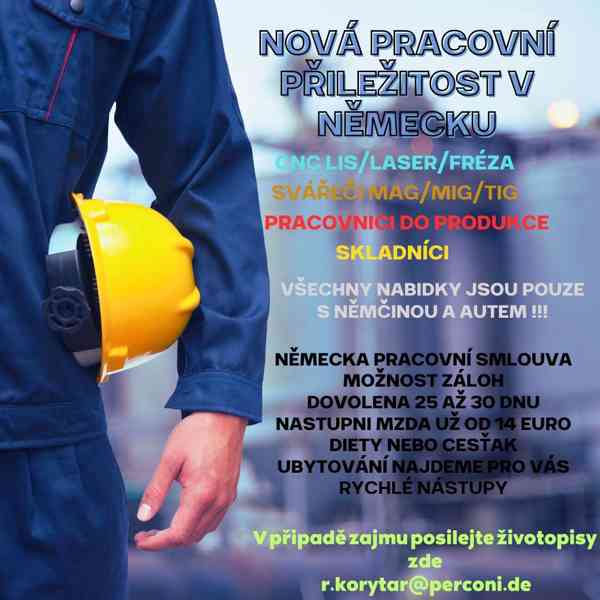 CNC FREZAŘ/LISAŘ/OBSLUHA NABÍDKY PO CELÉM NĚMECKU - foto 2