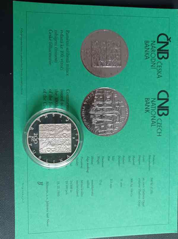 Mince 200 Kč 1995,  50.výročí OSN Proof - foto 3