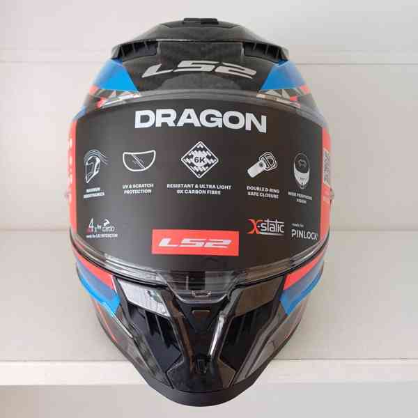 Silniční integrální přilba LS2 DRAGON TRAX Blue Red - foto 4