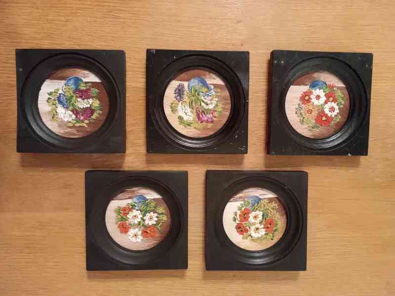 Ručně malované obrázky – sada 9 ks - foto 2