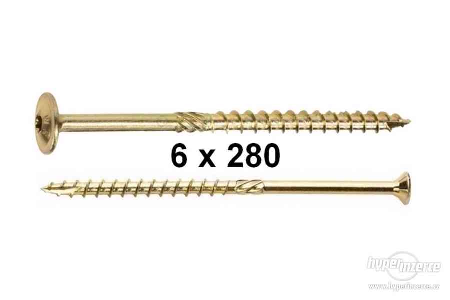 100 ks Konstrukční tesařské vruty 6x280 TORX