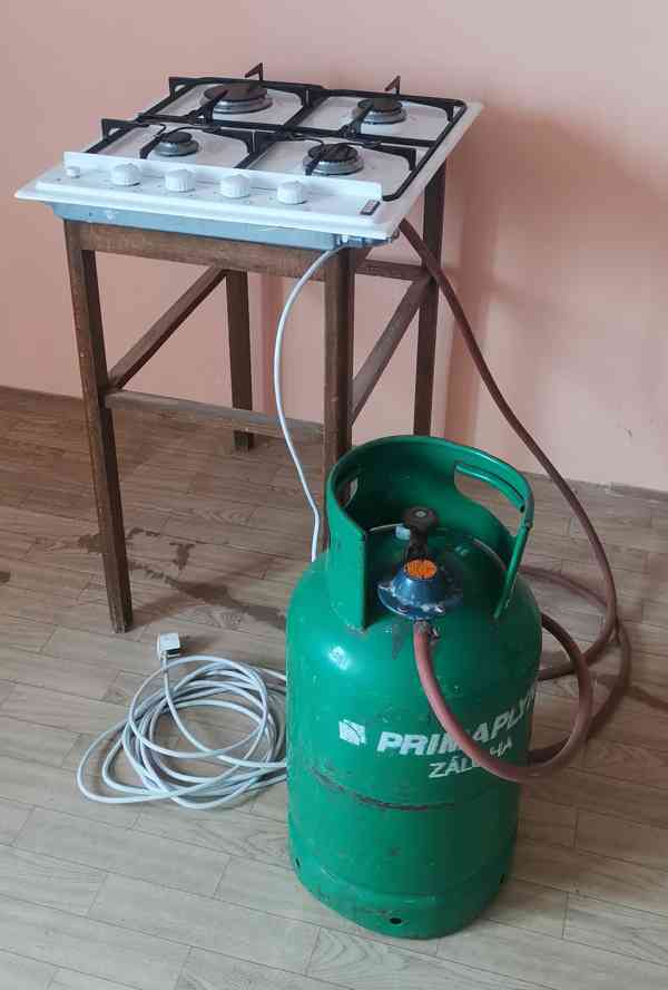 Plynový vařič s lahví 10 kg na propan butan  - foto 1