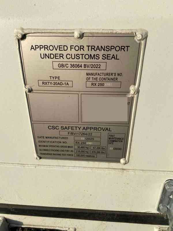 Prodám 6m lodní kontejner (20') – po jedné cestě, nový - foto 4