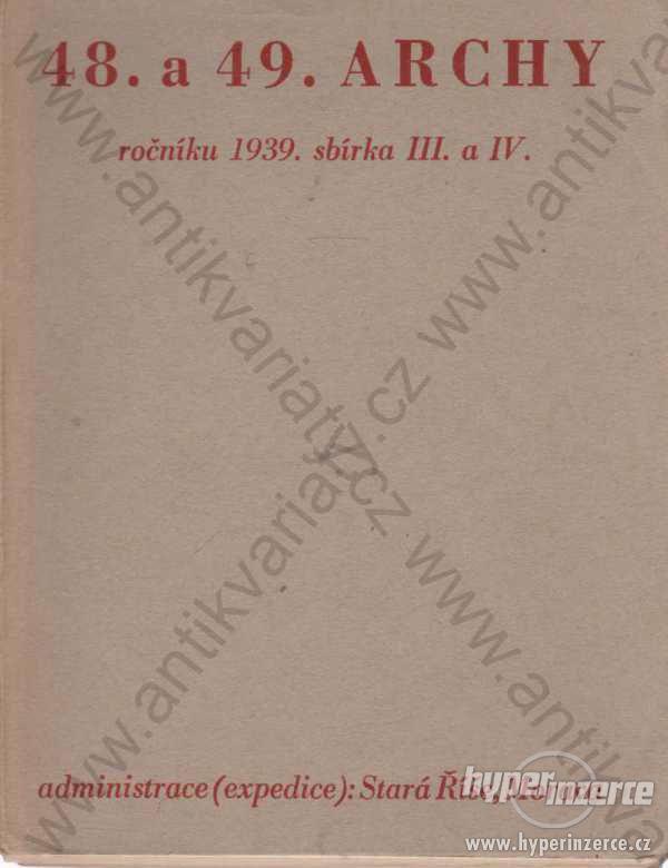 48. a 49. archy ročníku 1939. Sbírka III. a IV. - foto 1
