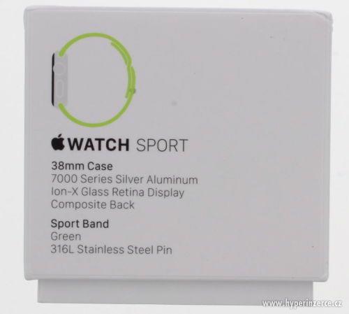 Prodám úplně nové Apple Watch Sport 38mm,Silver-Green-Záruka - foto 1