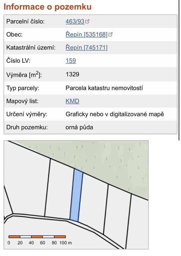 PRODEJ POLE V K.Ú. ŘEPÍN – ZAJÍMAVÁ INVESTIČNÍ PŘÍLEŽITOS - foto 3