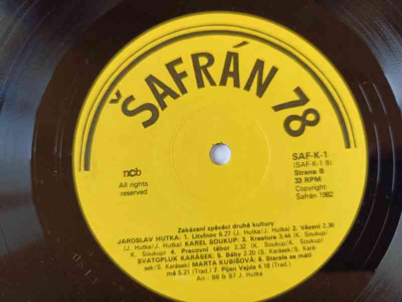 Zakázaní Zpěváci Druhé Kultury  (LP Šafrán-rarita) - foto 5