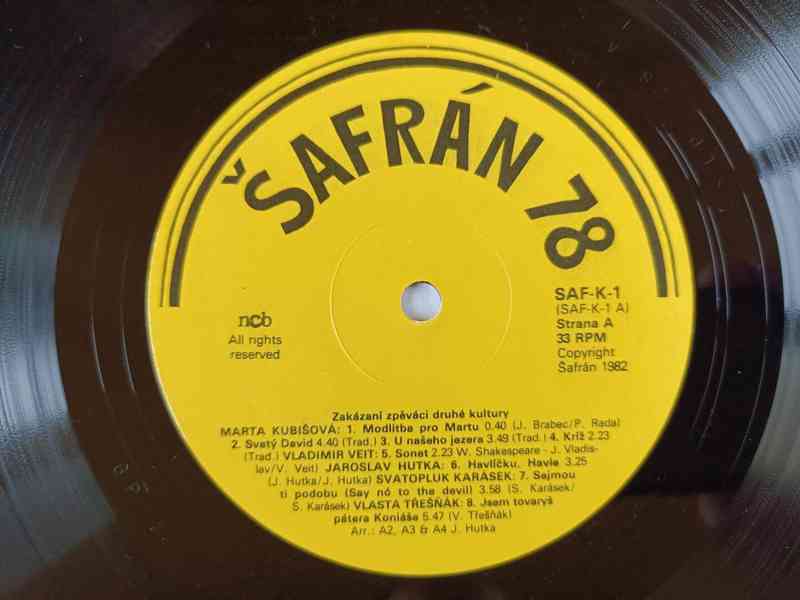 Zakázaní Zpěváci Druhé Kultury  (LP Šafrán-rarita) - foto 4