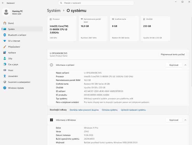 🔥 HERNÍ PC INTEL i5-8600K | 16GB RAM | RX 580 8GB | SSD 🔥 - foto 5