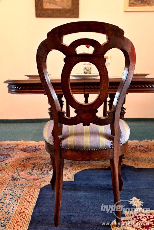 Čtveřice dubových židlí Ludvík Filip - foto 4