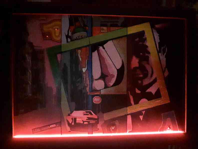 Obraz Pop Art neon podsvícení od Harmon.X olej na plátně - foto 2