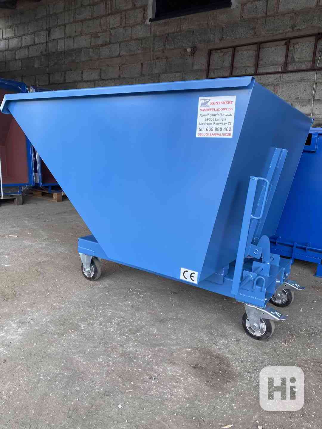 Pojemnik samoopróżniający, 1 m3, kontener - foto 1