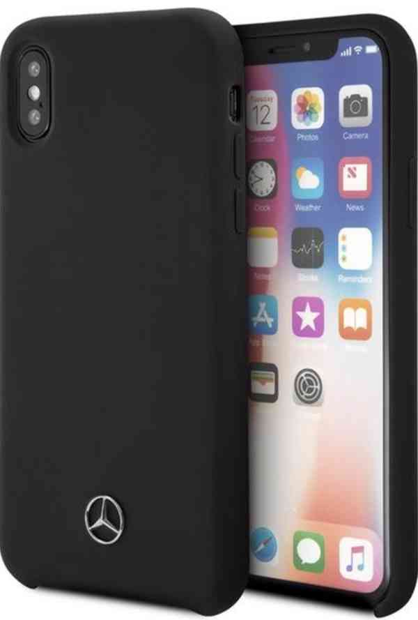 Silikonové pouzdro Mercedes na iPhone X/XS černé - foto 4