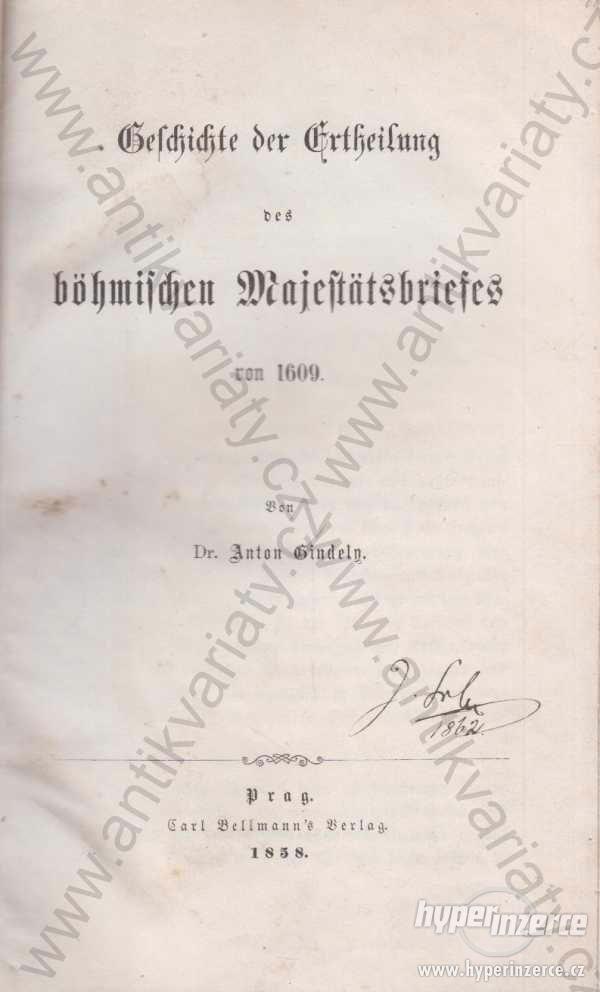 Geschichte der Ertheilung des böhmischen 1858 - foto 1