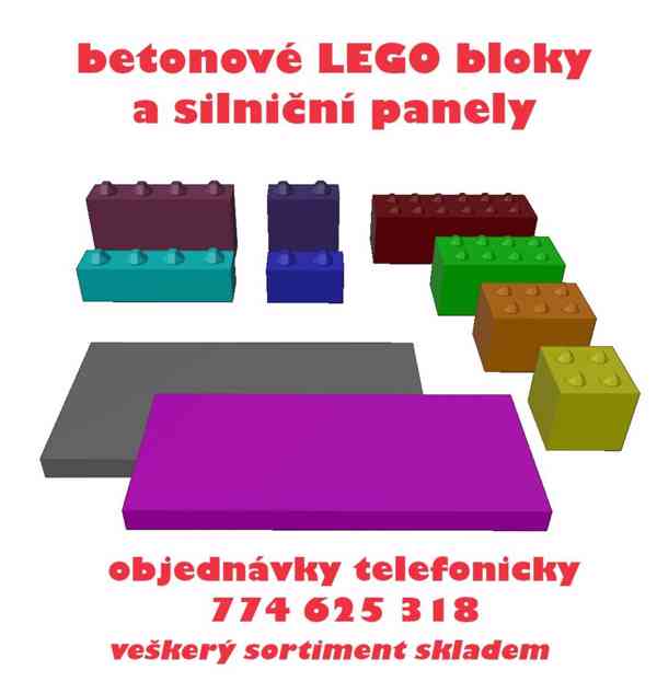 Betonové LEGO bloky a panely - foto 1