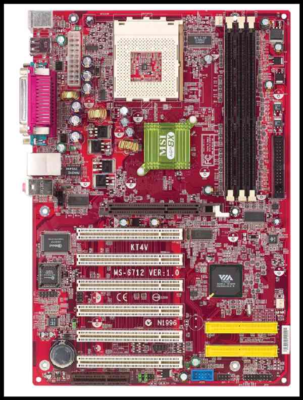 z.deska + 2x256MB DDR1+CPU AMD Duron&chladic - foto 1
