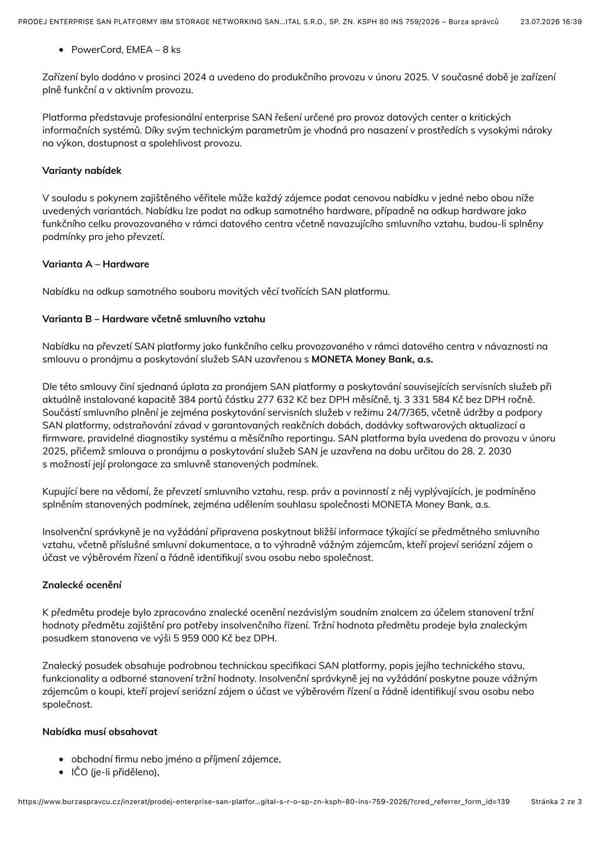 PRODEJ ENTERPRISE SAN  - foto 2