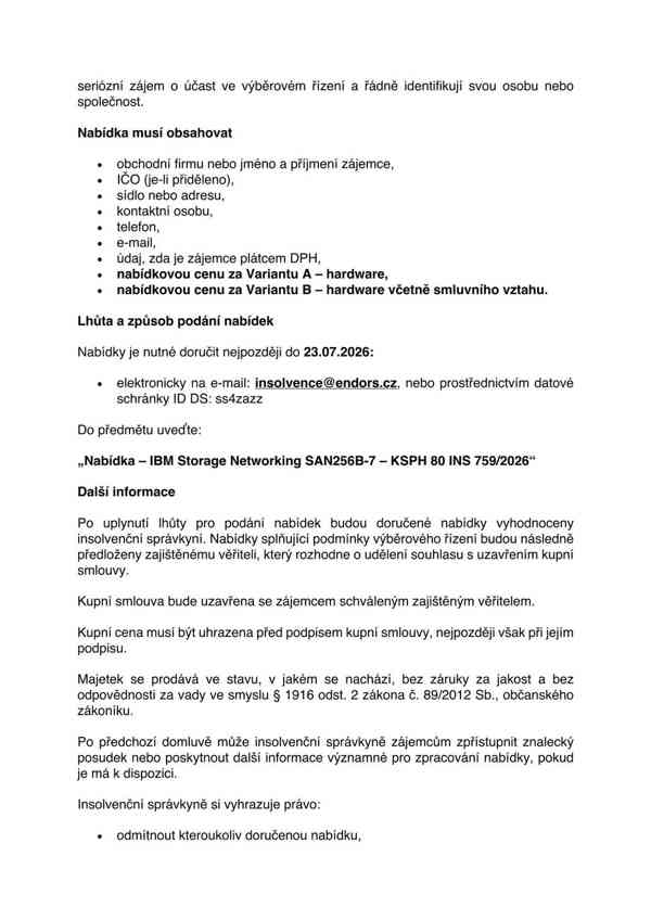 PRODEJ ENTERPRISE SAN  - foto 3
