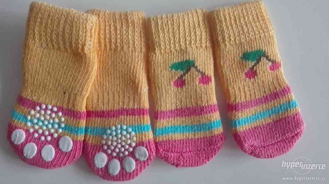 ponožky pro malého psa, M = 7,5 x 3 cm - foto 1