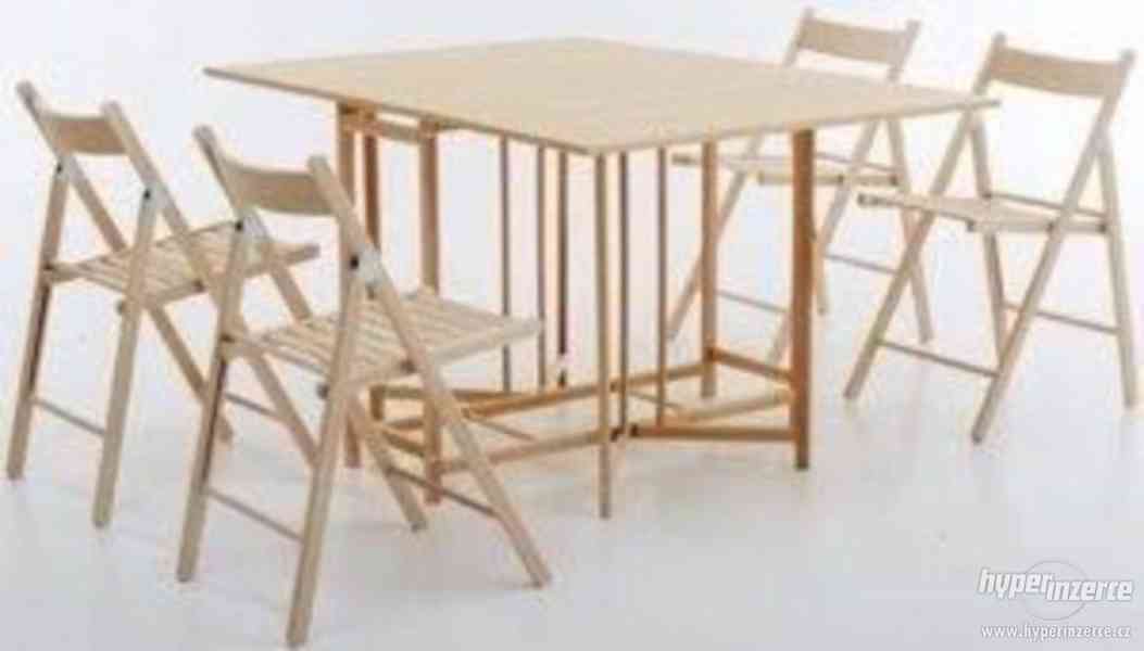 Rozkládací stůl + 6 židlí - foto 2