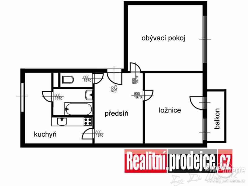 Pronájem 2+1, ul. Výletní, Brno-Kohoutovice - foto 1