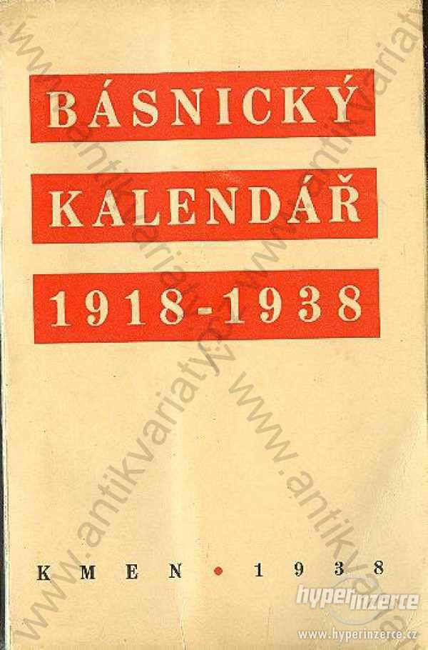 Básnický kalendář let 1918-1938 Kmen, Praha - foto 1