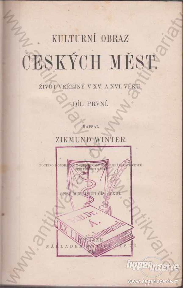 Kulturní obraz českých měst Zikmund Winter 1890 - foto 1