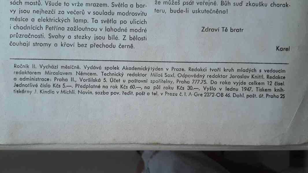 Dopisy - časopis mladých z let 1946 a 1947 - 2 kusy  - foto 2