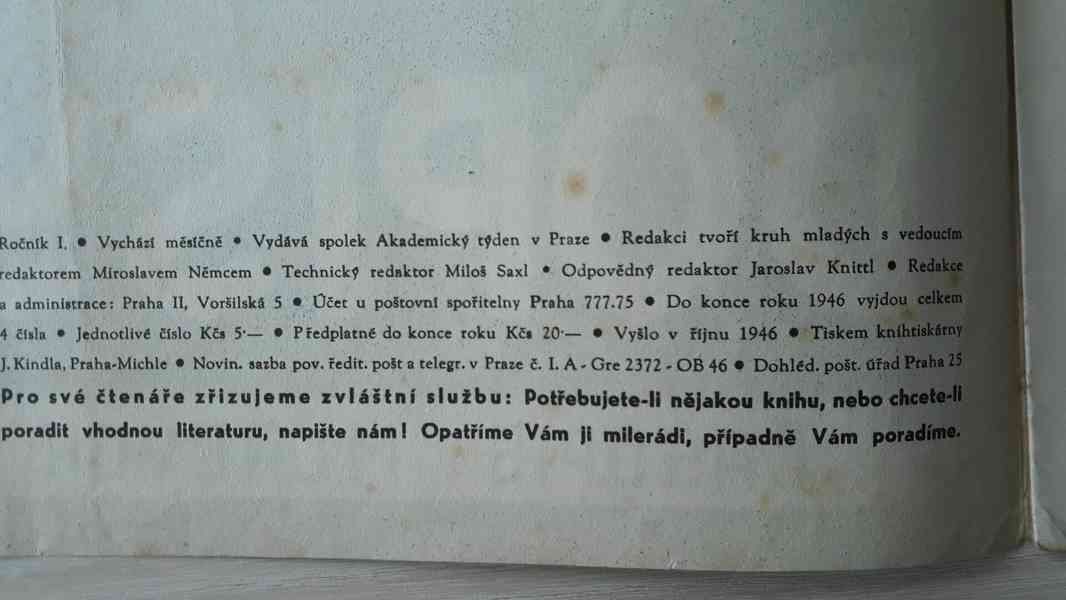 Dopisy - časopis mladých z let 1946 a 1947 - 2 kusy  - foto 5