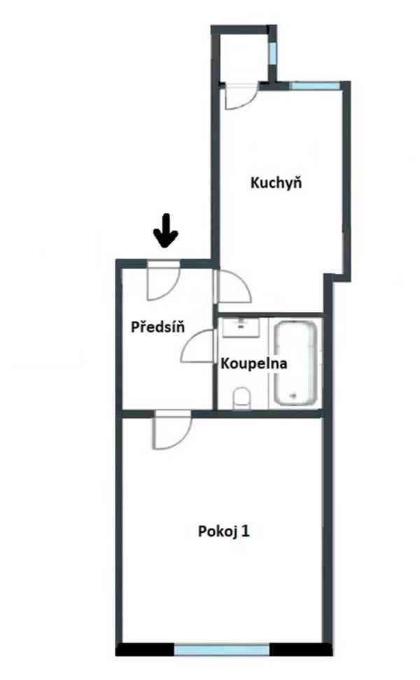 Pronájem bytu 1+1 u metra Ládví - foto 9