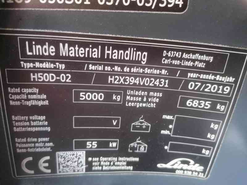 LINDE H50D-02 pozicionér+boční posuv + váha - foto 9