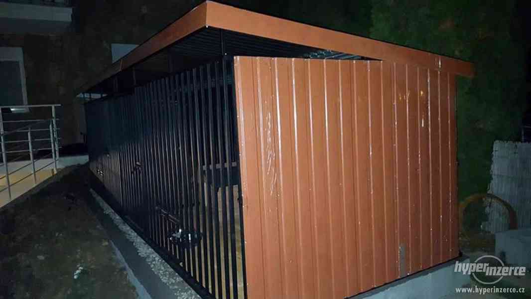 Řadový kotec pro psa 6x2m,z černě lakovaného profilu jeklu - foto 3