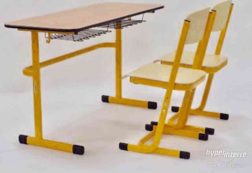 Školní lavice a židle - foto 1