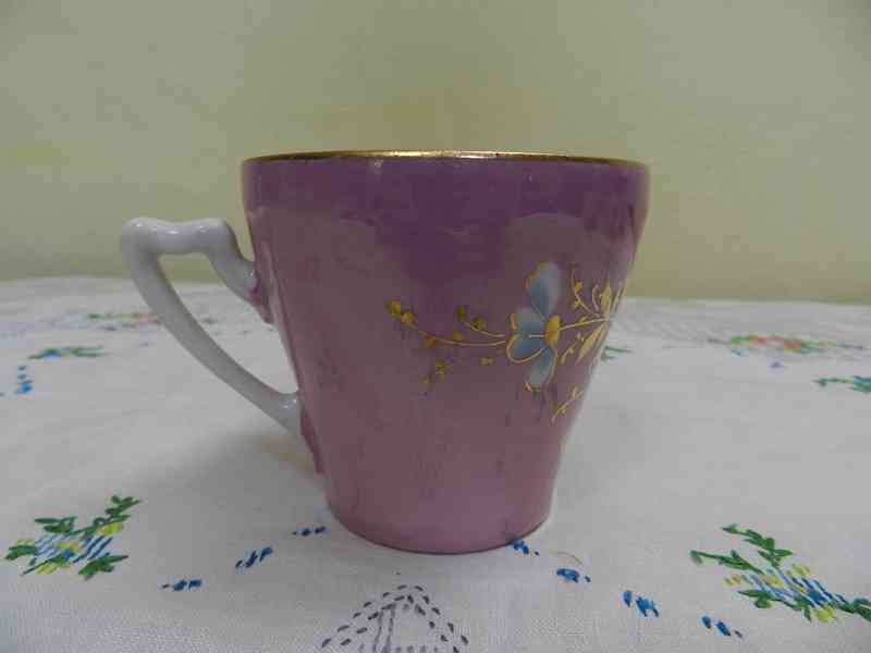 Krásné secesní růžové Hrnky KPM  - foto 5