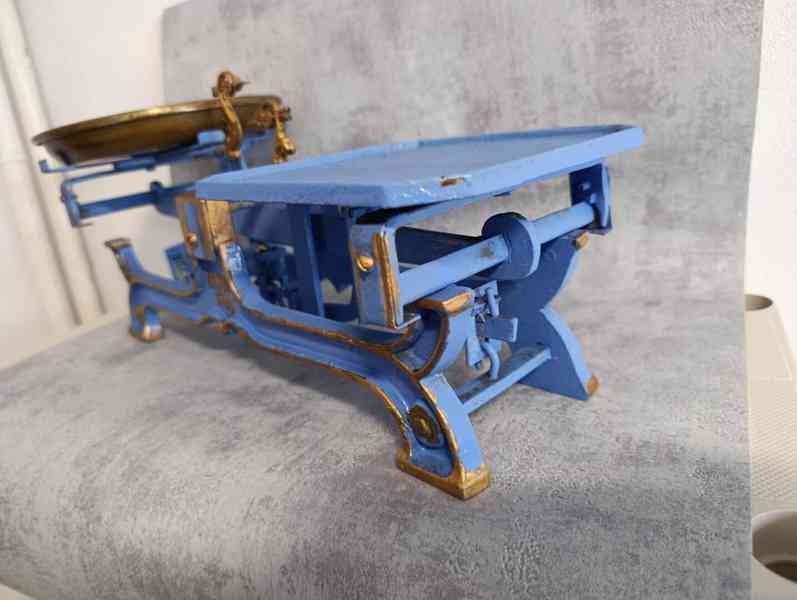 Staré litinové váhy KAMOR původní miska - foto 9