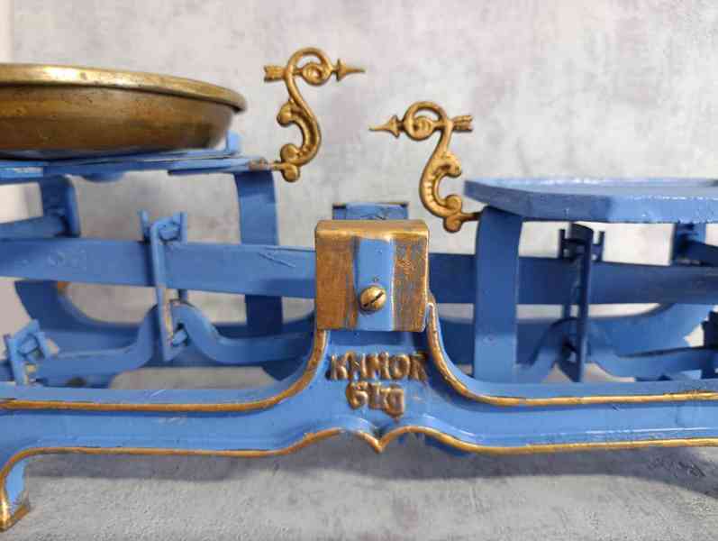 Staré litinové váhy KAMOR původní miska - foto 4